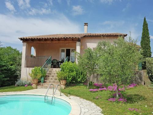 New villa round swimmingpool beautiful view : Villas proche de Saint-André-de-Roquepertuis
