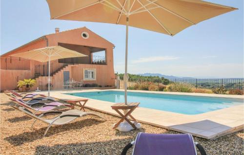 Awesome Home In Cairanne With 5 Bedrooms, Private Swimming Pool And Heated Swimming Pool : Maisons de vacances proche de Rasteau
