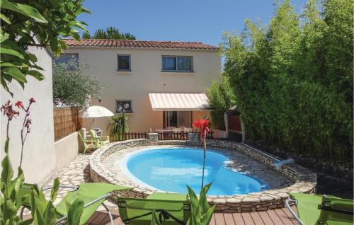 Nice Home In Tourbes With 3 Bedrooms, Wifi And Private Swimming Pool : Maisons de vacances proche d'Alignan-du-Vent