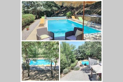 Maison avec piscine chauffée entre mer et montagne : Maisons de vacances proche de Montauriol