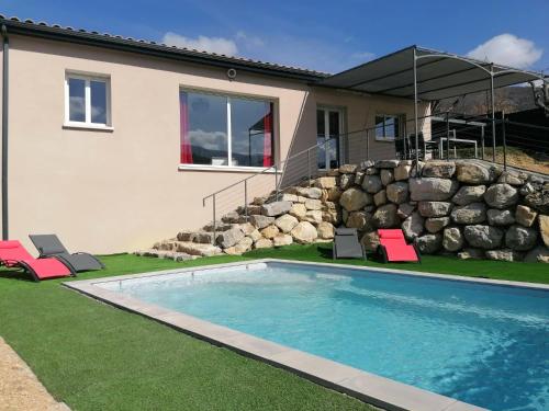 Les Villas Dorées - Villa Soleil face au Mont Ventoux : Maisons de vacances proche de Sainte-Euphémie-sur-Ouvèze