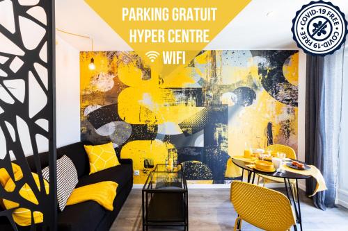 Le Black & Yellow - Appart'Hôtel SPA - Clim - Melina & Alfred Agen : Appartements proche d'Aubiac