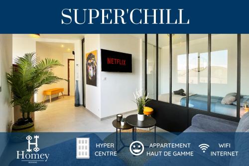 HOMEY SUPERCHILL - Appartement moderne et tout équipé - Netflix et WiFi inclus - Situé en Hyper-centre - Proche Genève : Appartements proche de Ville-la-Grand