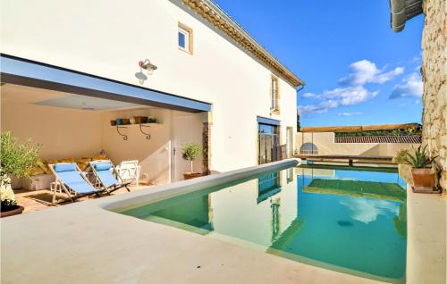 Beautiful Home In Verfeuil With 3 Bedrooms, Private Swimming Pool And Outdoor Swimming Pool : Maisons de vacances proche de Goudargues