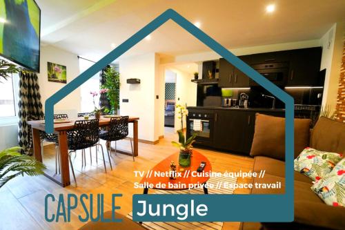 Capsule Jungle centre ville : Appartements proche de Petite-Forêt