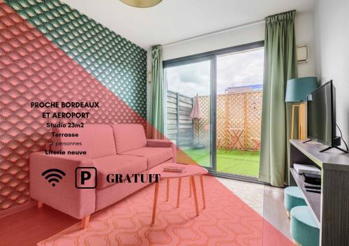 Superbe studio terrasse proche Bordeaux : Appartements proche de Gradignan