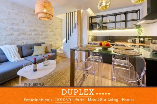 Duplex High Standing 7'➤Fontainebleau⎮45'➤Paris + Terrace : Appartements proche de La Grande-Paroisse