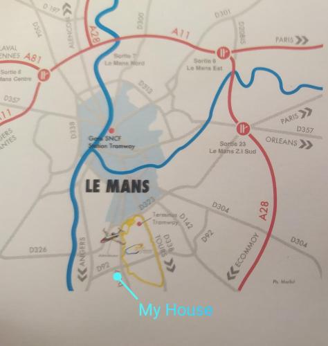 Chambres Le Mans 24 heures : B&B / Chambres d'hotes proche de Saint-Gervais-en-Belin
