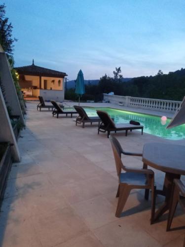 2 logements pour 10 personnes +piscine luxe : Villas proche de Spéracèdes