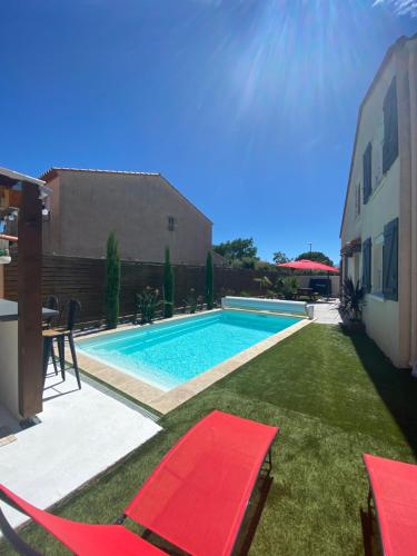 Jolie Villa climatisée piscine chauffée Perpignan : Villas proche de Rivesaltes