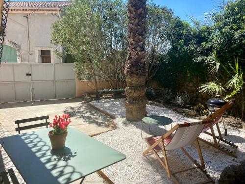 Gîte Le Palmier - Perfectly located cosy studio with private garden : Appartements proche d'Abeilhan