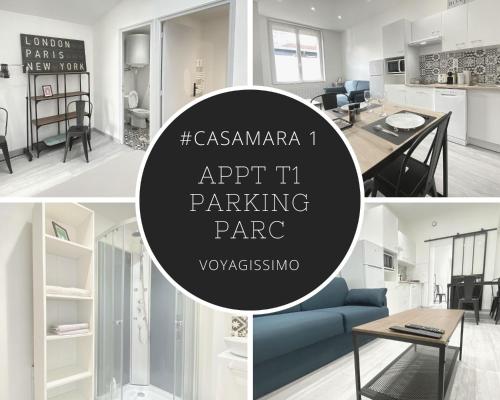 Casamara 1 T1 avec 2 couchages 10 min CHU : Appartements proche de Vaux-en-Amiénois