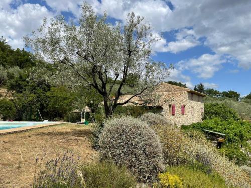 Secluded house with amazing view and swimming pool : Maisons de vacances proche de Vercoiran