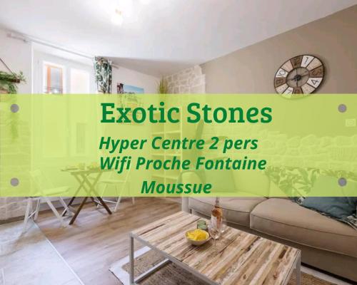Exotic Stones Hyper Centre Fontaine Moussue : Appartements proche d'Aurons