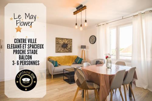 Le May Flower - 3 Chambres - Proche Centre-Ville : Appartements proche de Mesnil-Sellières