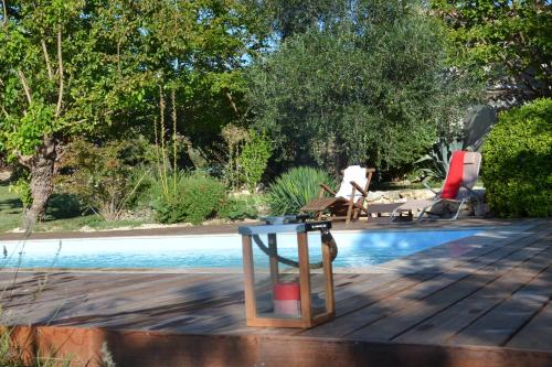 BERGERIE rénovée avec piscine chauffée et terrain clôturé : Villas proche de Lussan