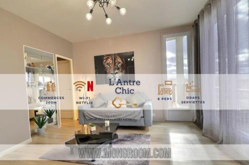 L-Antre Chic - Appartement avec Terrasse Proche commerces - Mon Groom Champagne : Appartements proche de Saint-Lyé