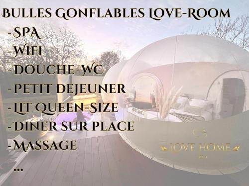 Bulles gonflables Love Room - Love Home XO : Love hotels proche d'Aujac