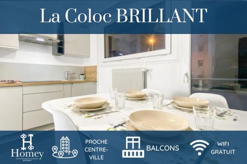 HOMEY LA COLOC BRILLANT - Colocation haut de gamme de 3 chambres uniques et privées / Proche centre-ville et transports en commun / Balcons / Wifi gratuit : Appartements proche de Ville-la-Grand