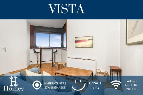 HOMEY VISTA - Hyper-centre - Wifi - Appartement cosy : Appartements proche de Vétraz-Monthoux