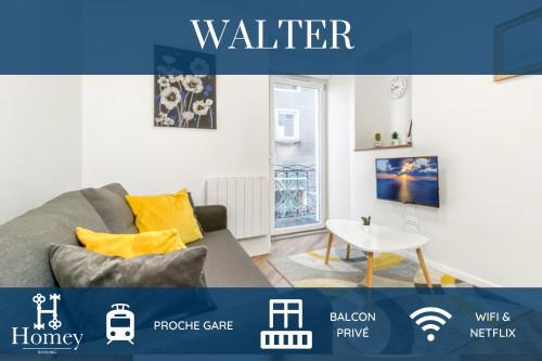 HOMEY WALTER - Proche Gare - Balcon privé - Wifi : Appartements proche de Menthonnex-en-Bornes