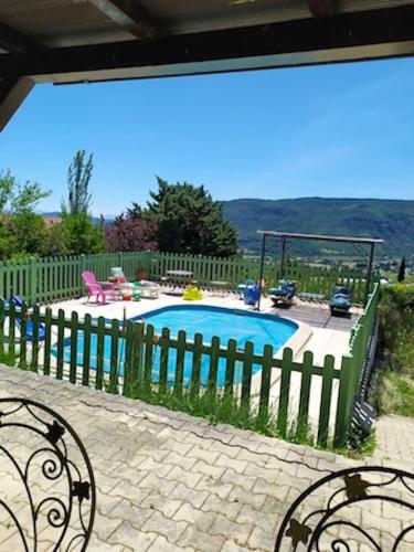 Villa de 2 chambres avec piscine privee et jardin clos a Veyras : Villas proche de Saint-Pierreville