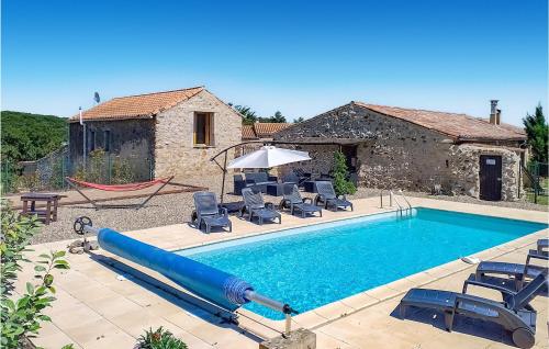Stunning Home In Pardailhan With 4 Bedrooms, Wifi And Private Swimming Pool : Maisons de vacances proche de Ferrières-Poussarou