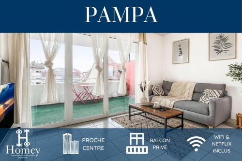 HOMEY PAMPA - New/Proche centre/Parking gratuit/wifi/Proche gare : Appartements proche de Ville-la-Grand