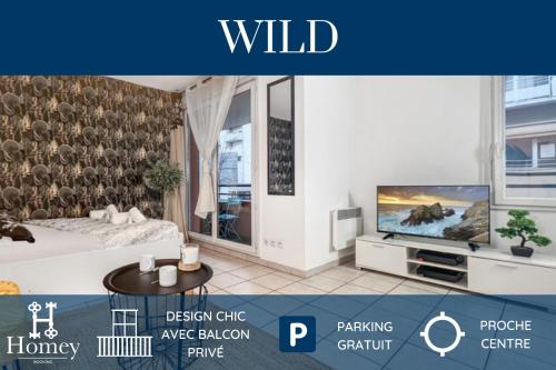 HOMEY WILD - Private Balcony / Free Parking / Wifi : Appartements proche de Ville-la-Grand