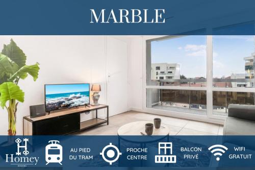 HOMEY MARBLE - Au pied du Tram / Proche centre / Balcon privé / Wifi gratuit : Appartements proche d'Annemasse