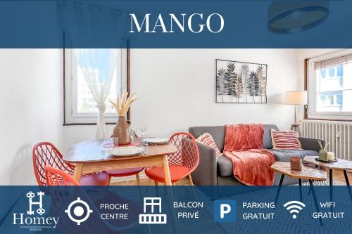 HOMEY MANGO - Proche centre/Parking Gratuit/Proche Gare/Balcon : Appartements proche de Ville-la-Grand