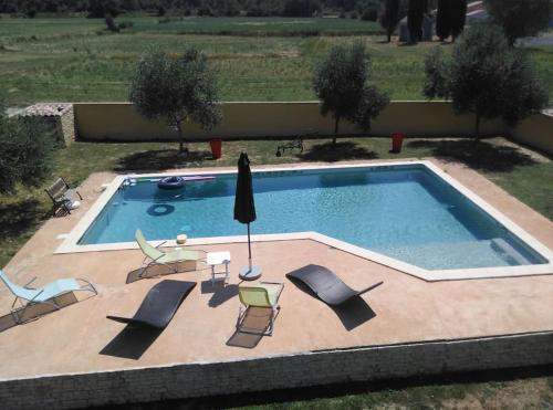 Loue Studio dans une villa avec piscine terrasse : Appartements proche de Logrian-Florian