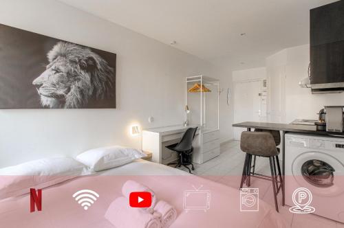 Cosy idéal déplacement pro WIFI très haut débit : Appartements proche de Saint-Fons