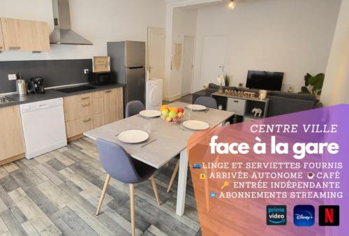 Logement spacieux - Face à la gare et centre-ville : Appartements proche de Châtel-sur-Moselle