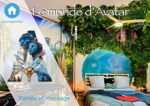 Le monde D avatar avec Balneo et table de massage : Appartements proche de Saint-Germain-sur-l'Arbresle