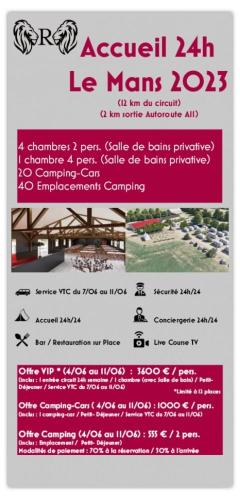 Accueuil 24h Le Mans 2023 : Campings proche de Cures