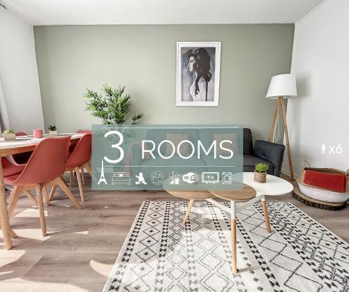 20 mn to Paris - Zen appart - 3 bedrooms - 7 pers : Appartements proche de Montmorency