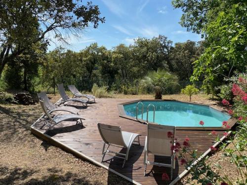 Villa avec piscine : Maisons de vacances proche de Villevieille