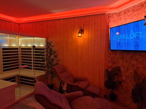 Meublé haut de gamme avec spa privatif et cabine sauna I R : Appart'hotels proche de Marœuil