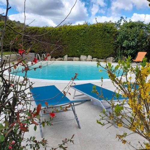 La Feuillade, Longère avec piscine et jardin : Maisons de vacances proche de Saint-Rabier