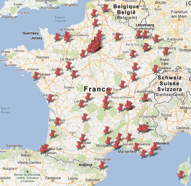 carte routiere france italie