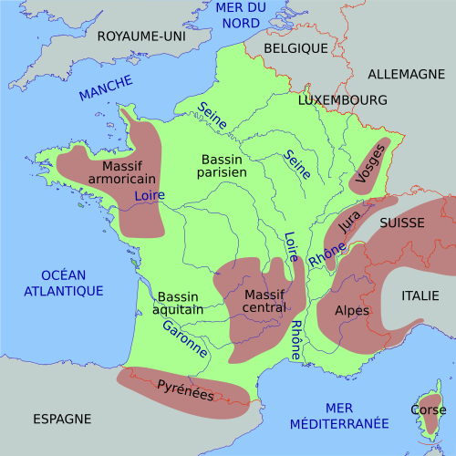 carte des montagnes - Image