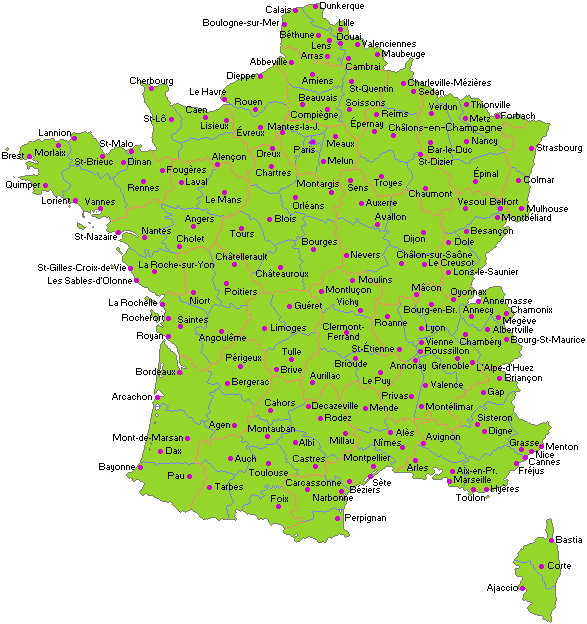 Carte France Avec Toutes Les Villes | My blog