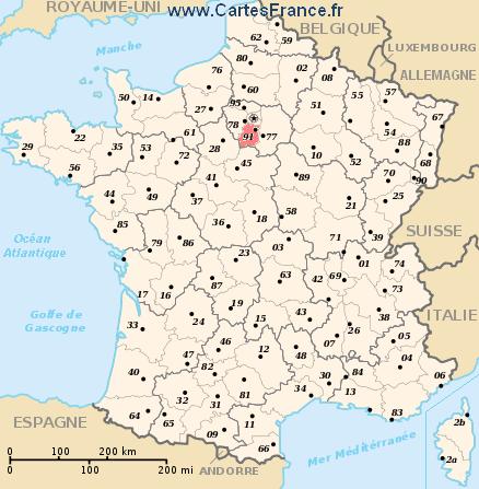 carte departement Essonne