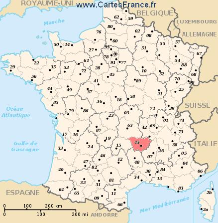 carte departement Haute-Loire