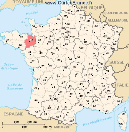 localisation du département du  35 sur la carte de France