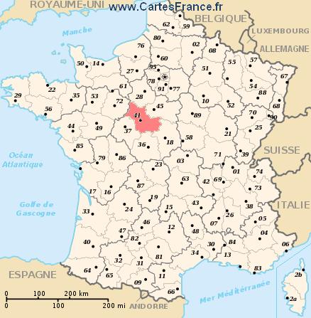 carte departement Loir-et-Cher