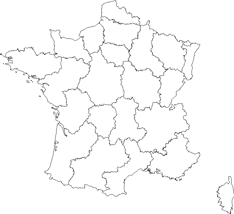 Fond De Carte De France Des Regions
