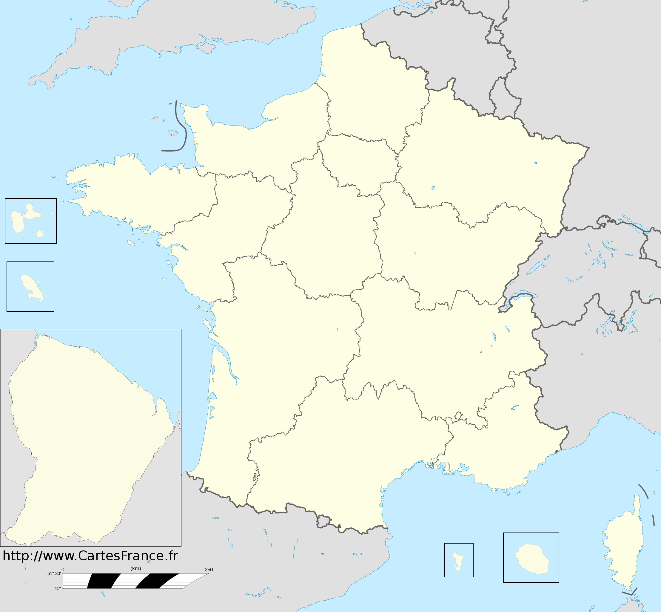 carte de france avec les nouvelles regions