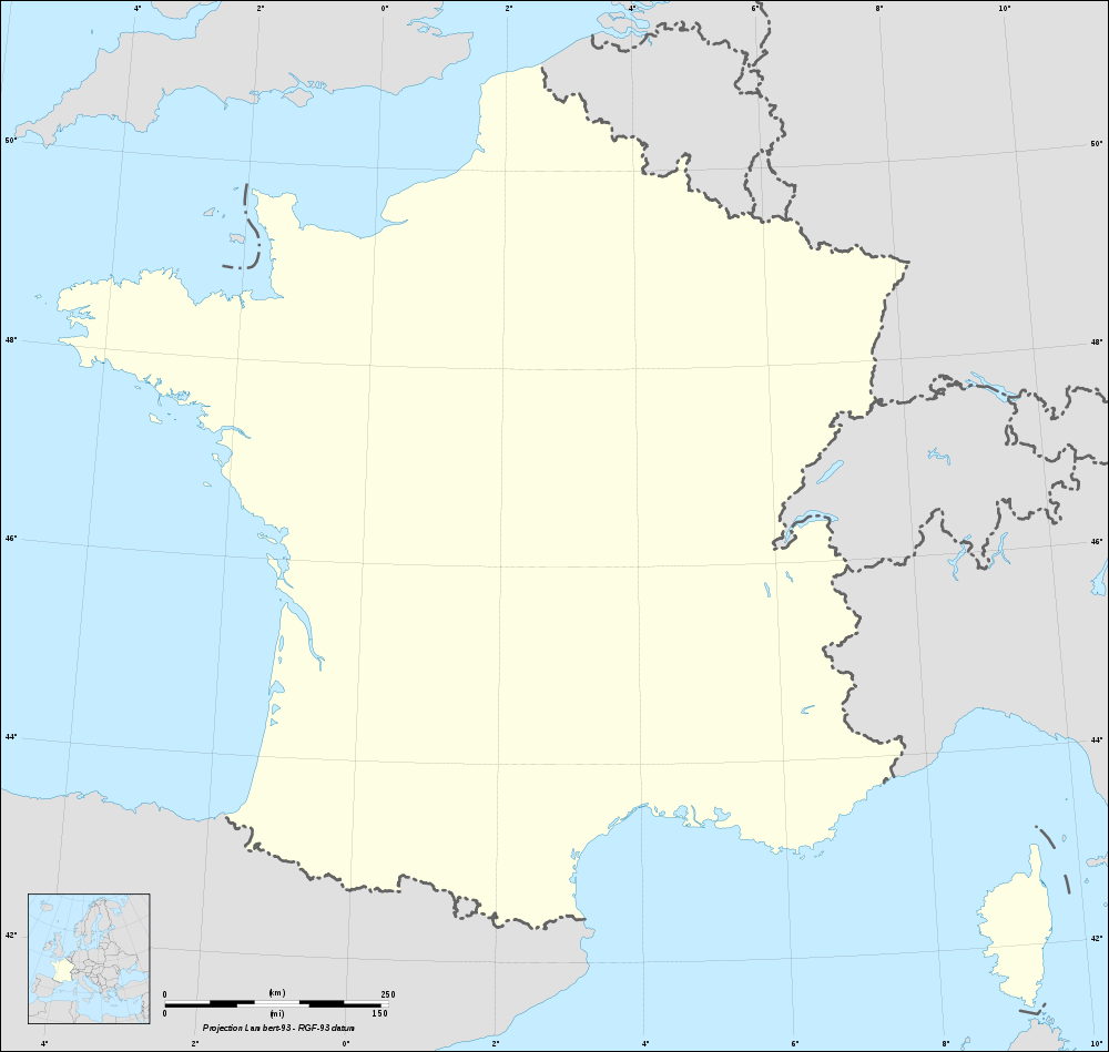 carte de france vierge